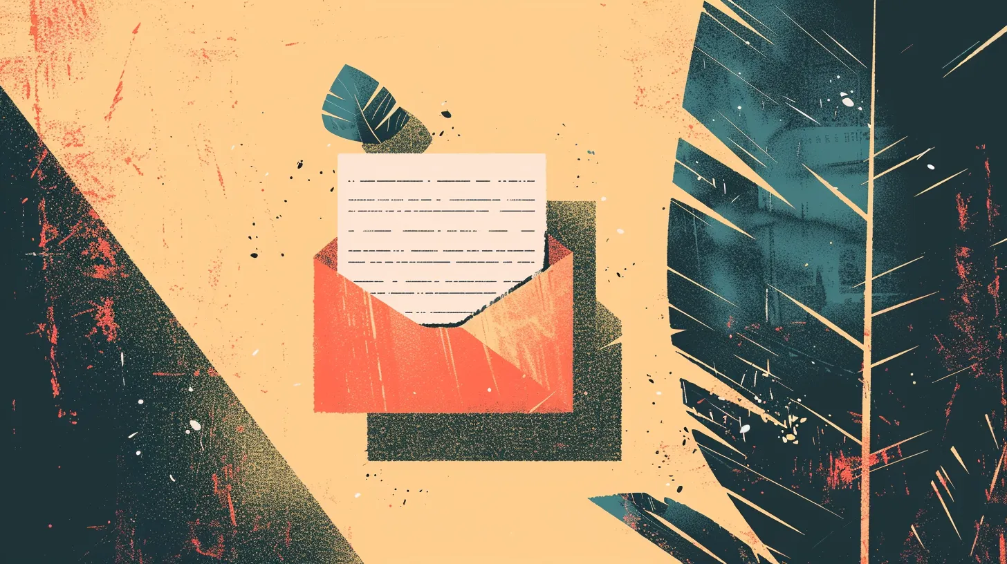 a simple illustration of an email newsletter